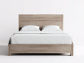 Letto matrimoniale - legno - 209x167x115 cm - rovere sabbia - moderno essenziale