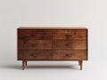 Cassettiera - legno - 142x43x80 cm - marrone scuro - moderno