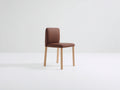 Sedia da pranzo - Ecopelle-Legno - 46x53x86 cm - Marrone - Scandinavo