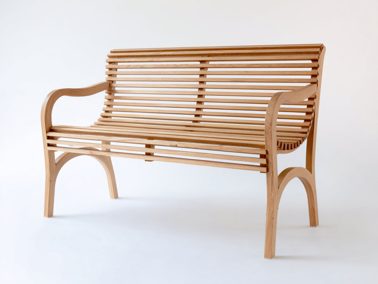 Panche da giardino-Legno massello-165x65x92 cm-Legno naturale-Stile moderno