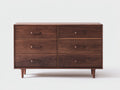 Cassettiera - legno - 142x44x78 cm - noce - moderno