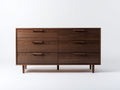 Cassettiera - legno - 146x45x79 cm - marrone scuro - moderno