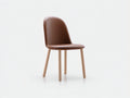 Sedia da pranzo - Ecopelle-Legno - 50x57x87 cm - Marrone - Moderno