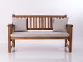 Panche da giardino-Legno massello-Tessuto-164x66x92 cm-Legno naturale-Grigio chiaro-Stile rustico