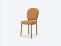 Sedia da pranzo - Ecopelle-Legno - 52x58x85 cm - Camel - Nordico
