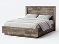 Letto matrimoniale - legno - 208x168x118 cm - rovere grigio - rustico contemporaneo
