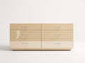 Cassettiera-legno-metallo-142x45x76 cm-beige-moderno