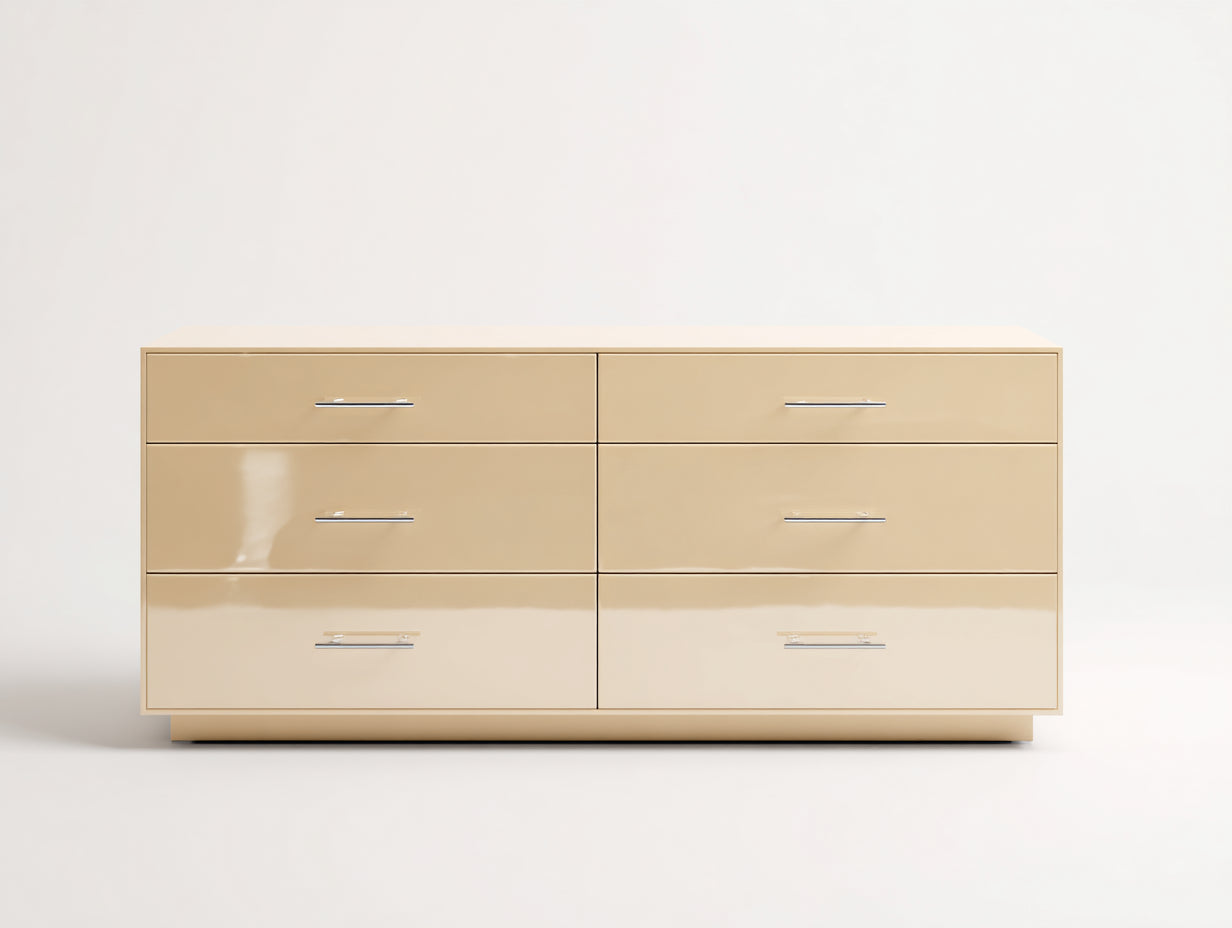 Cassettiera-legno-metallo-142x45x76 cm-beige-moderno