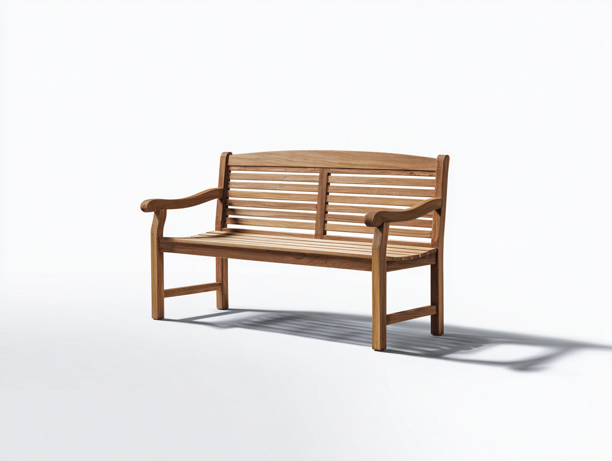 Panche da giardino-Legno massello-150x58x88 cm-Legno naturale-Stile classico